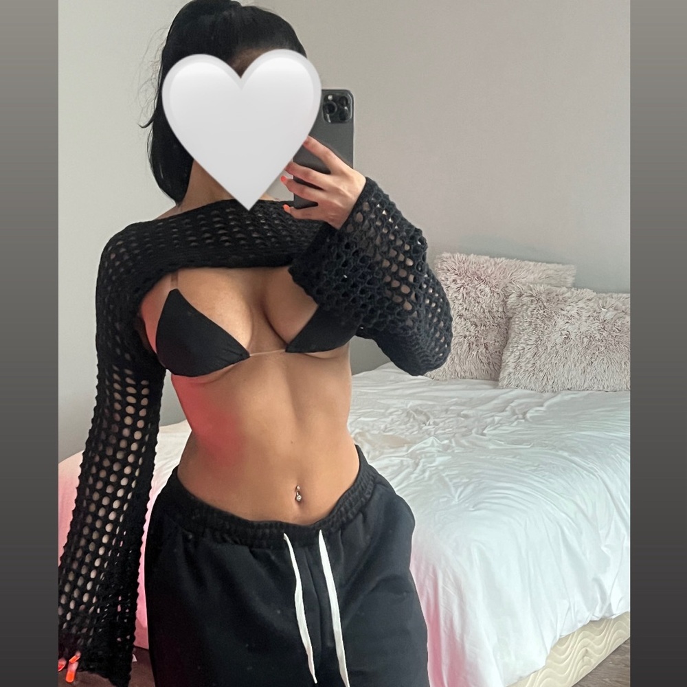 black crochet cover up